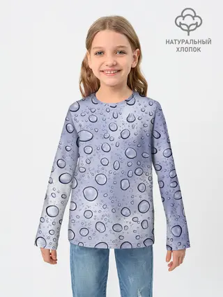 Детский лонгслив / Капли на Стекле