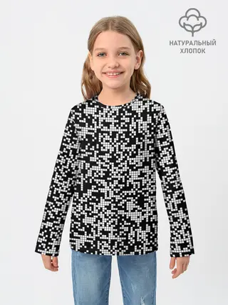 Детский лонгслив / Пиксельная Текстура