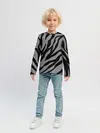 Детский лонгслив / Камуфляж Зебра