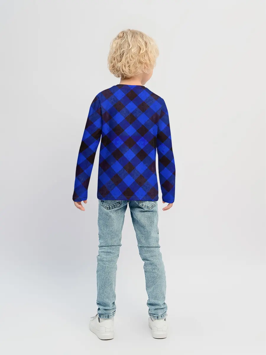 Детский лонгслив / В клетку