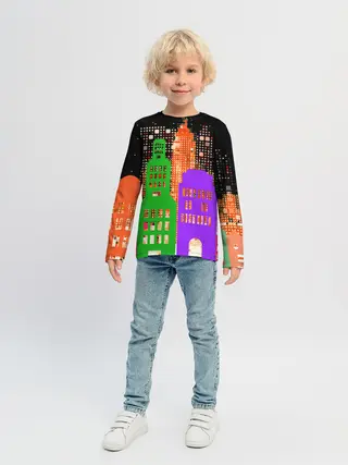 Детский лонгслив / Ночной Город