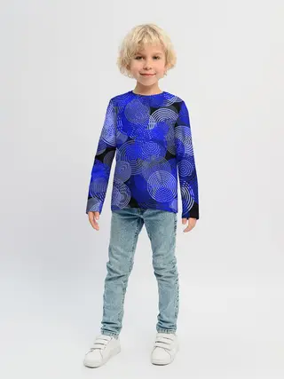 Детский лонгслив / Синие круги