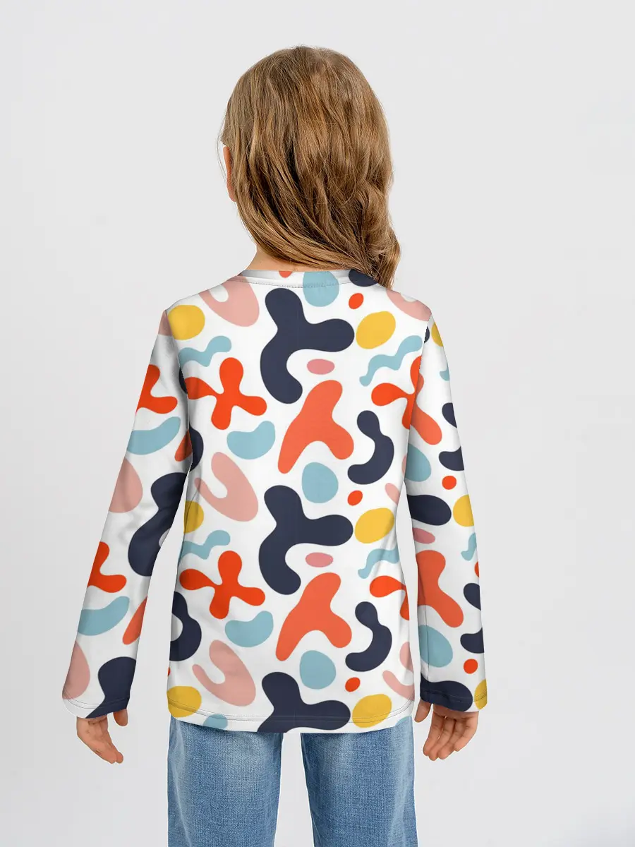 Детский лонгслив / Абстрактные цветные пятна