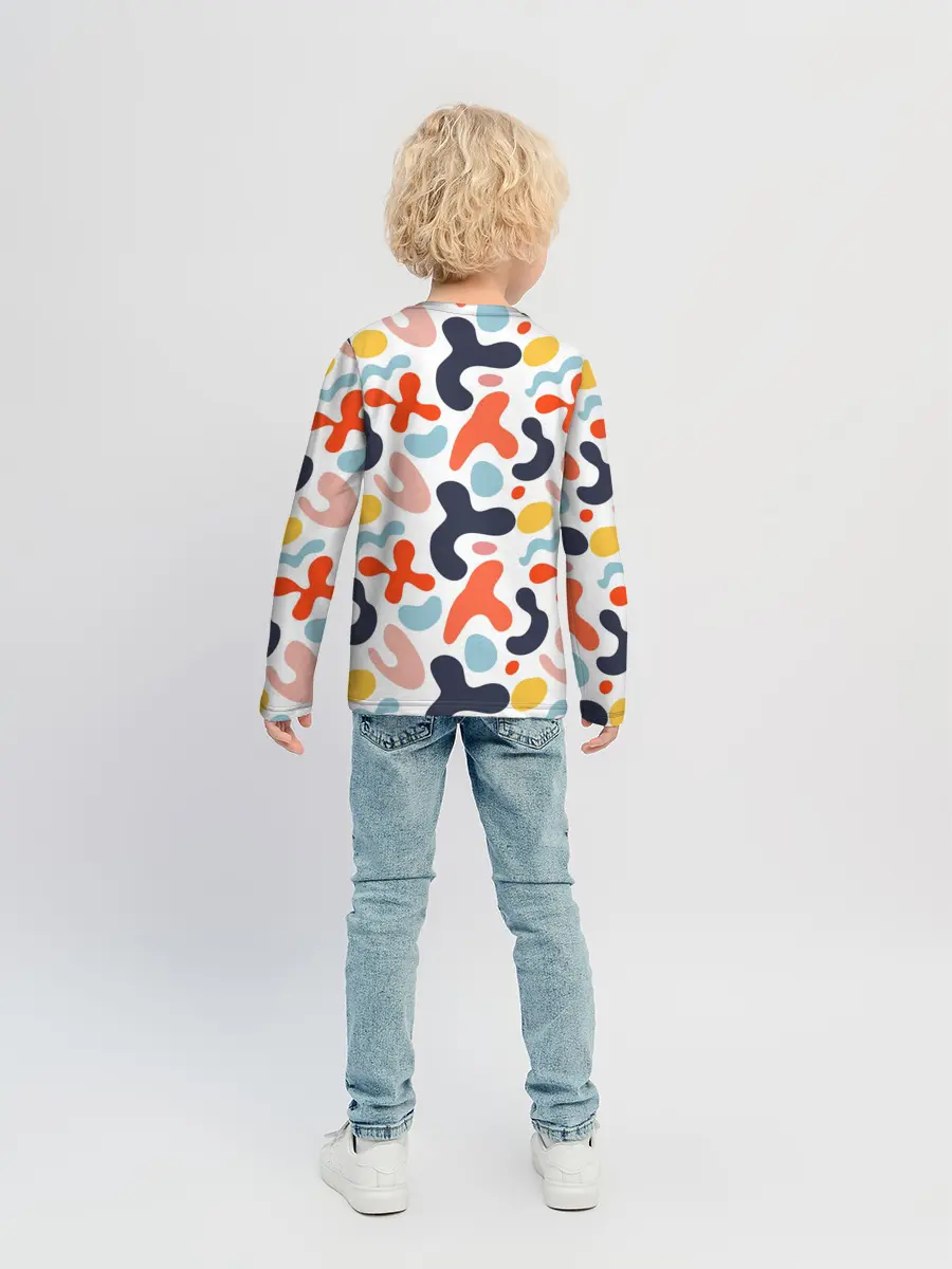 Детский лонгслив / Абстрактные цветные пятна
