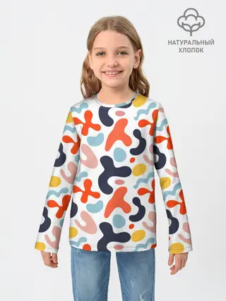 Детский лонгслив / Абстрактные цветные пятна