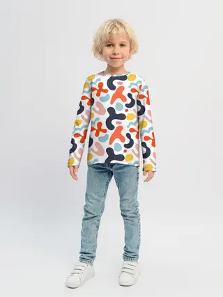 Детский лонгслив / Абстрактные цветные пятна