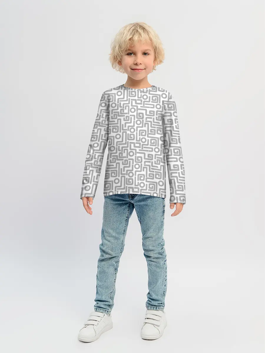 Детский лонгслив / Геометрический лабиринт