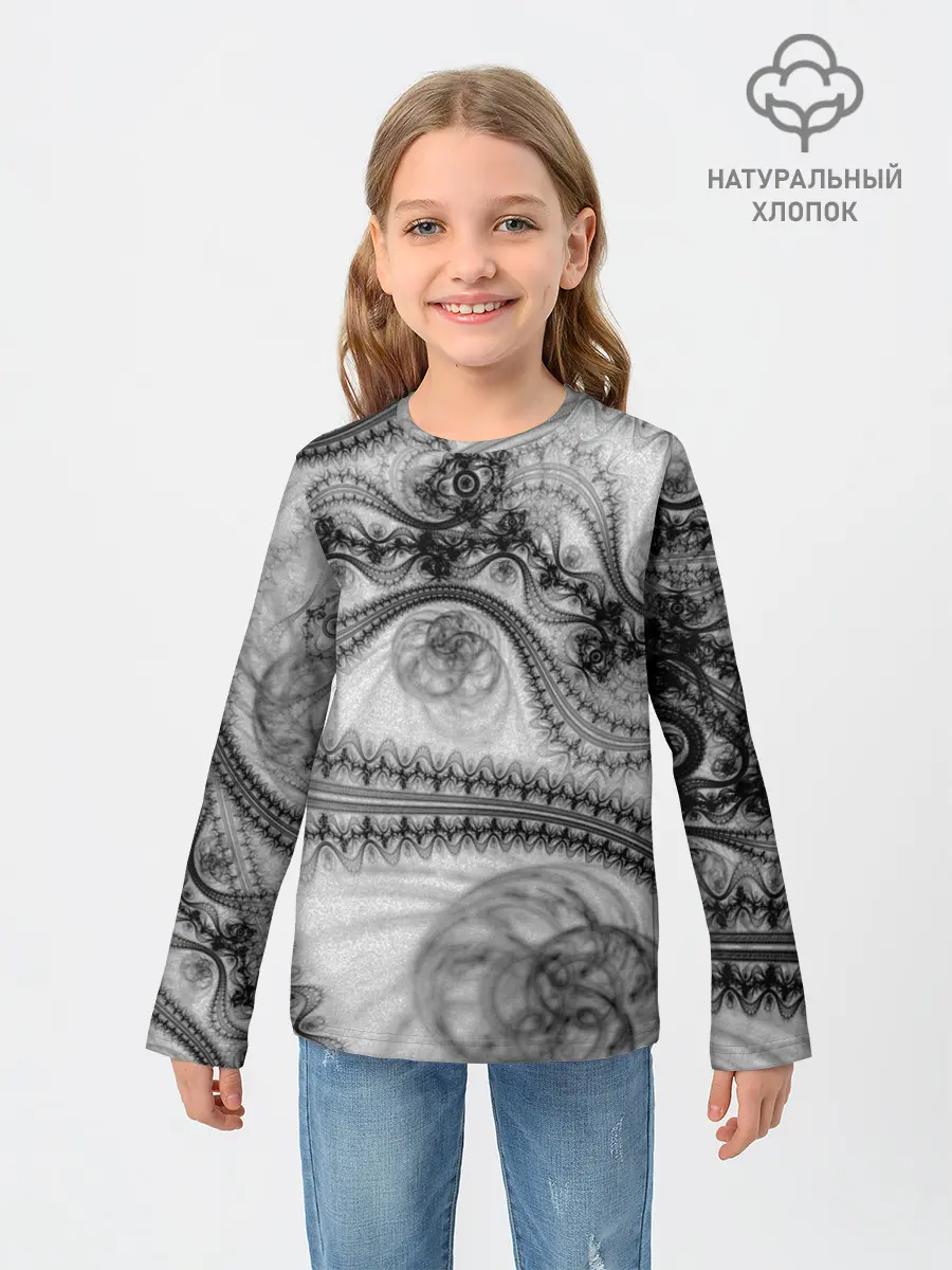 Детский лонгслив / Spilled ink Texture