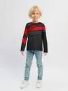 Детский лонгслив / Красные полосы