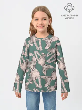 Детский лонгслив / Котёнок сфинкса