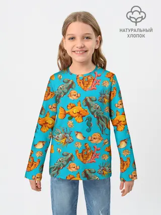 Детский лонгслив / Подводный мир