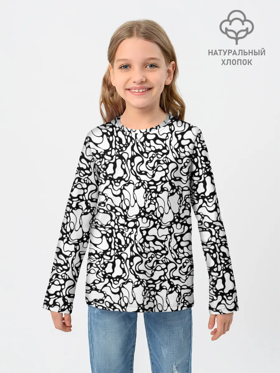 Детский лонгслив / Абстрактная жидкость