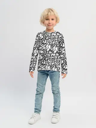 Детский лонгслив / Абстрактная жидкость