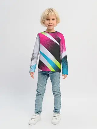 Детский лонгслив / Sport style: Линии