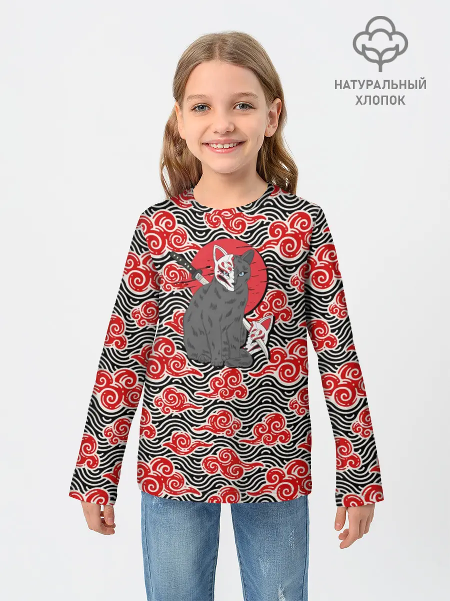 Детский лонгслив / Кот-оборотень