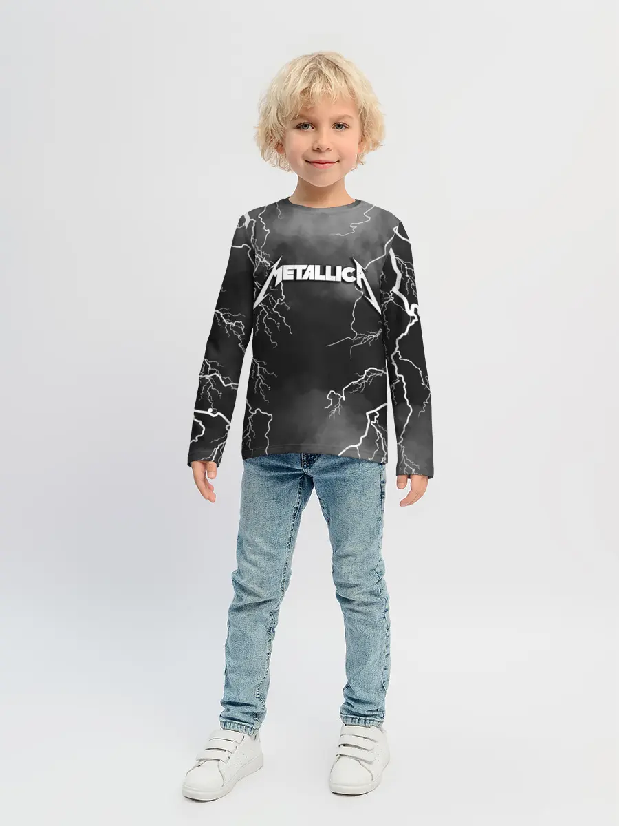 Детский лонгслив / METALLICA РАЗРЯД МОЛНИИ