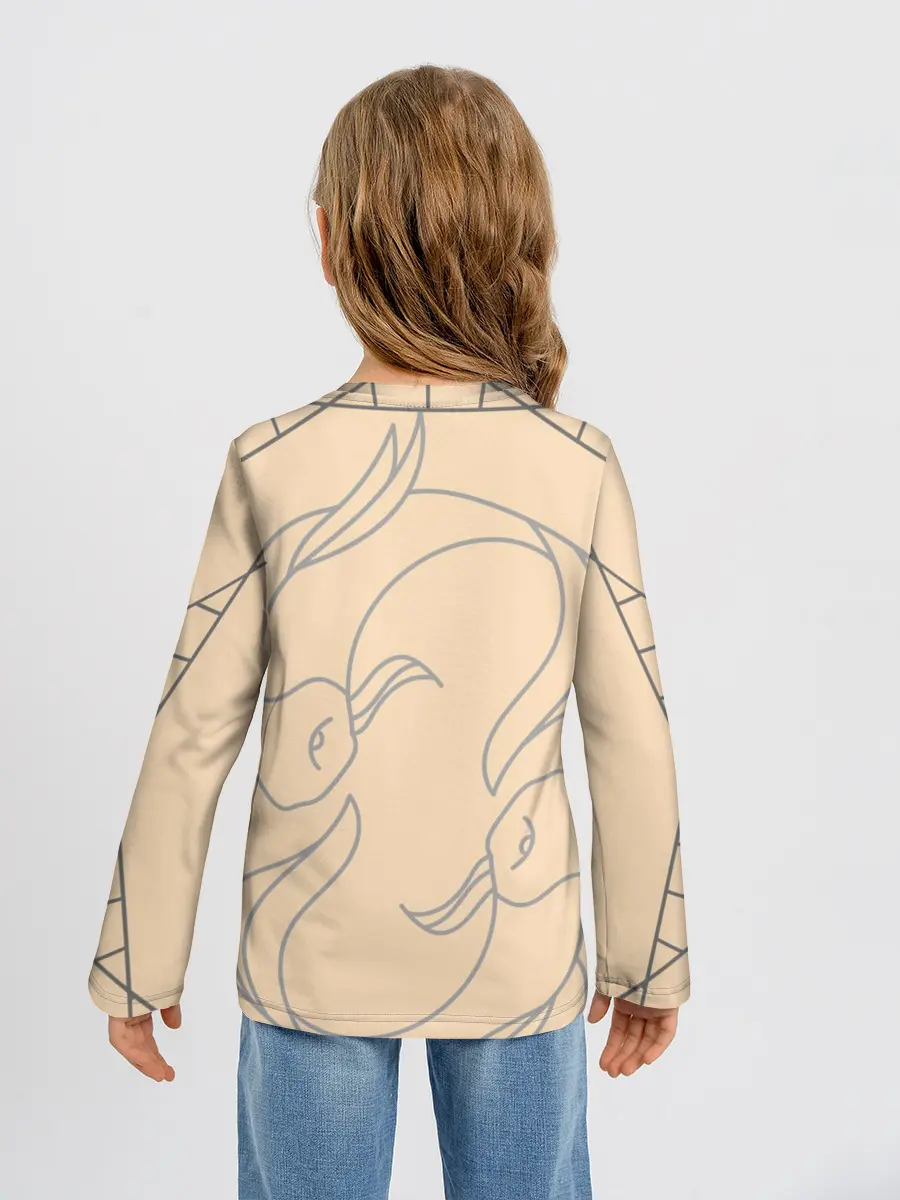 Детский лонгслив / Рыбы. Знаки зодиака, море