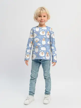 Детский лонгслив / Счастливые овечки