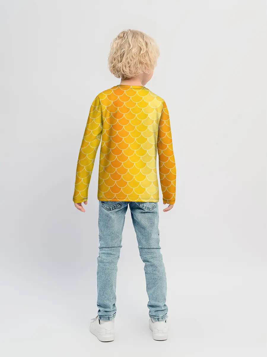 Детский лонгслив / Желтая чешуя