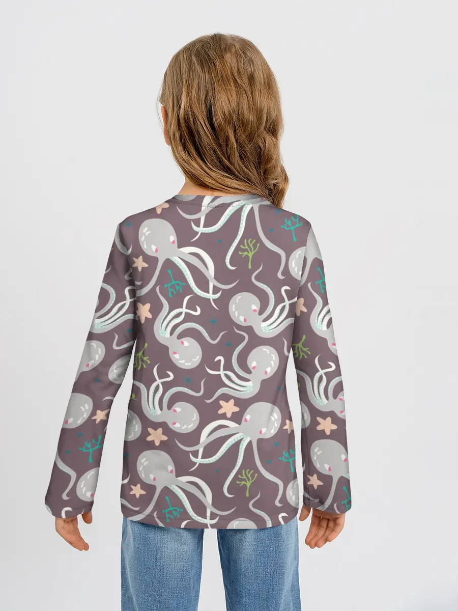 Детский лонгслив / Осьминоги