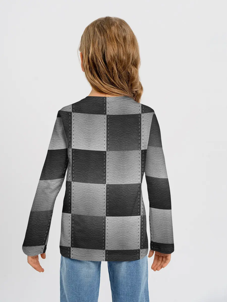 Детский лонгслив / Пэчворк из Кожи