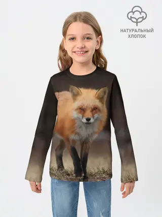 Детский лонгслив / Хитрая лисица