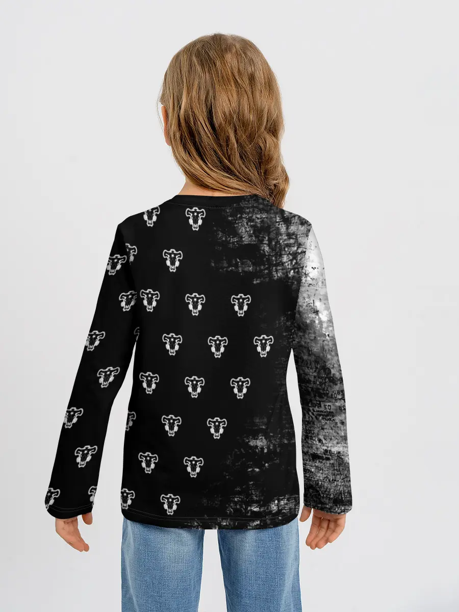 Детский лонгслив / Черный Аста Чёрный клевер