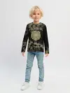 Детский лонгслив / Золотой Рассвет Чёрный клевер