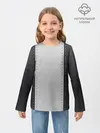 Детский лонгслив / Черно белая кожа