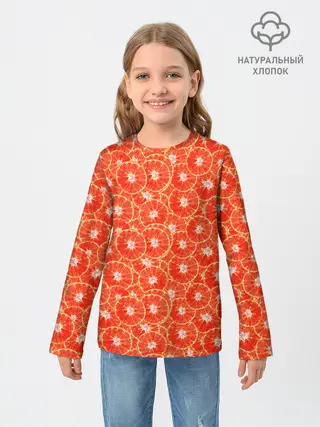Детский лонгслив / Красный Апельсин