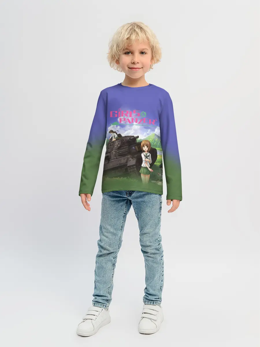Детский лонгслив / Девушки и танки | Girls und Panzer