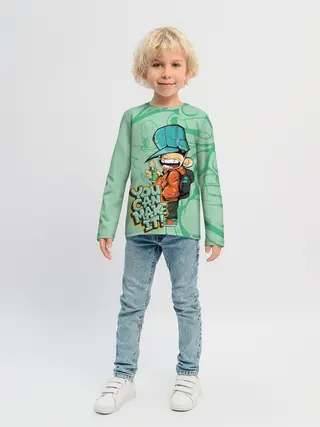 Детский лонгслив / Люблю граффити