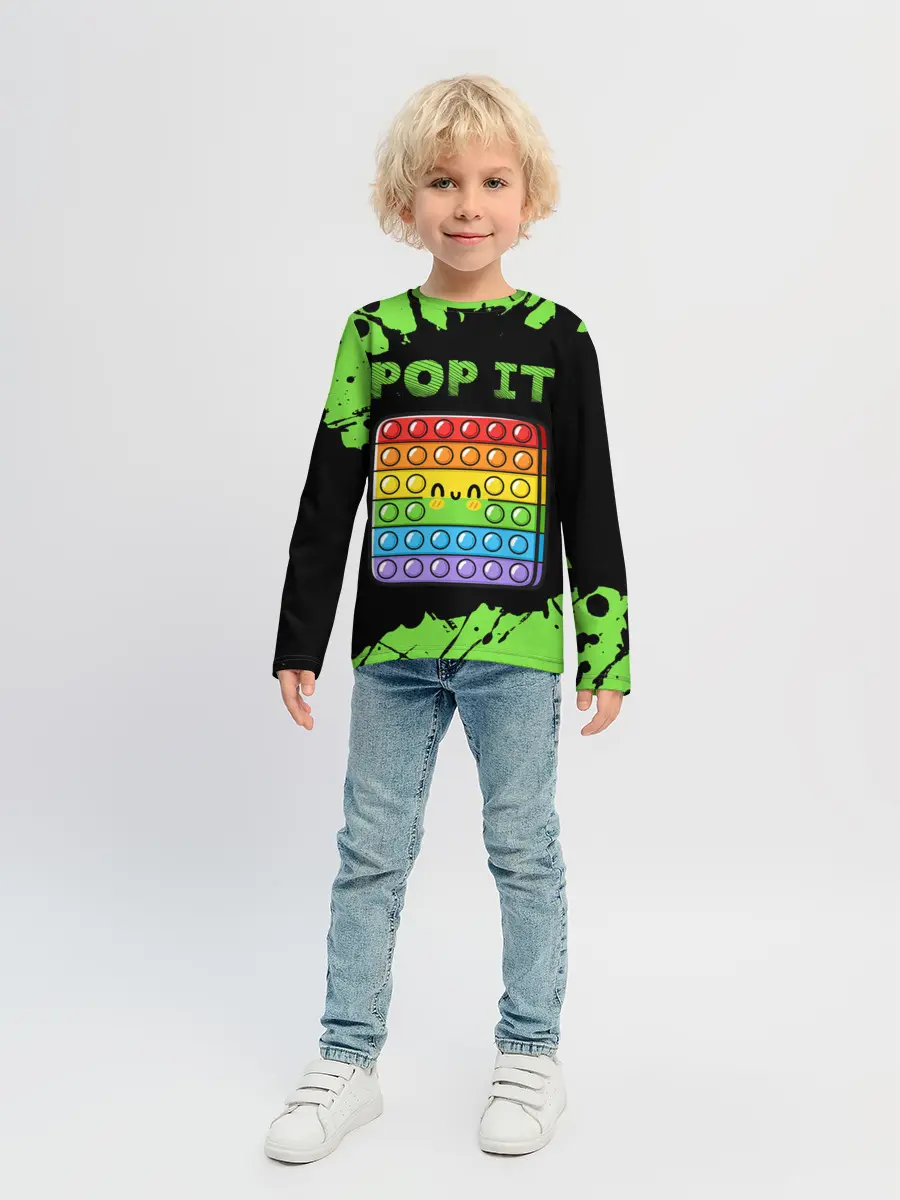 Детский лонгслив / Поп Ит / Симпл Димпл - Краска