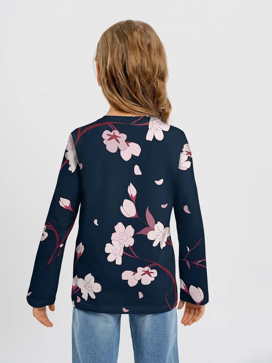 Детский лонгслив / Веточки сакуры