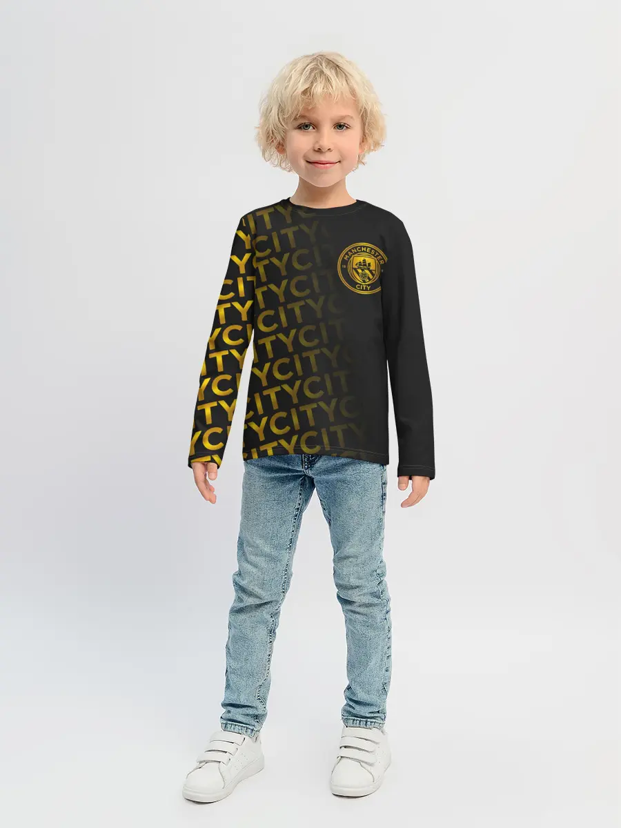 Детский лонгслив / МАНЧЕСТЕР СИТИ / ЗОЛОТО / GOLD