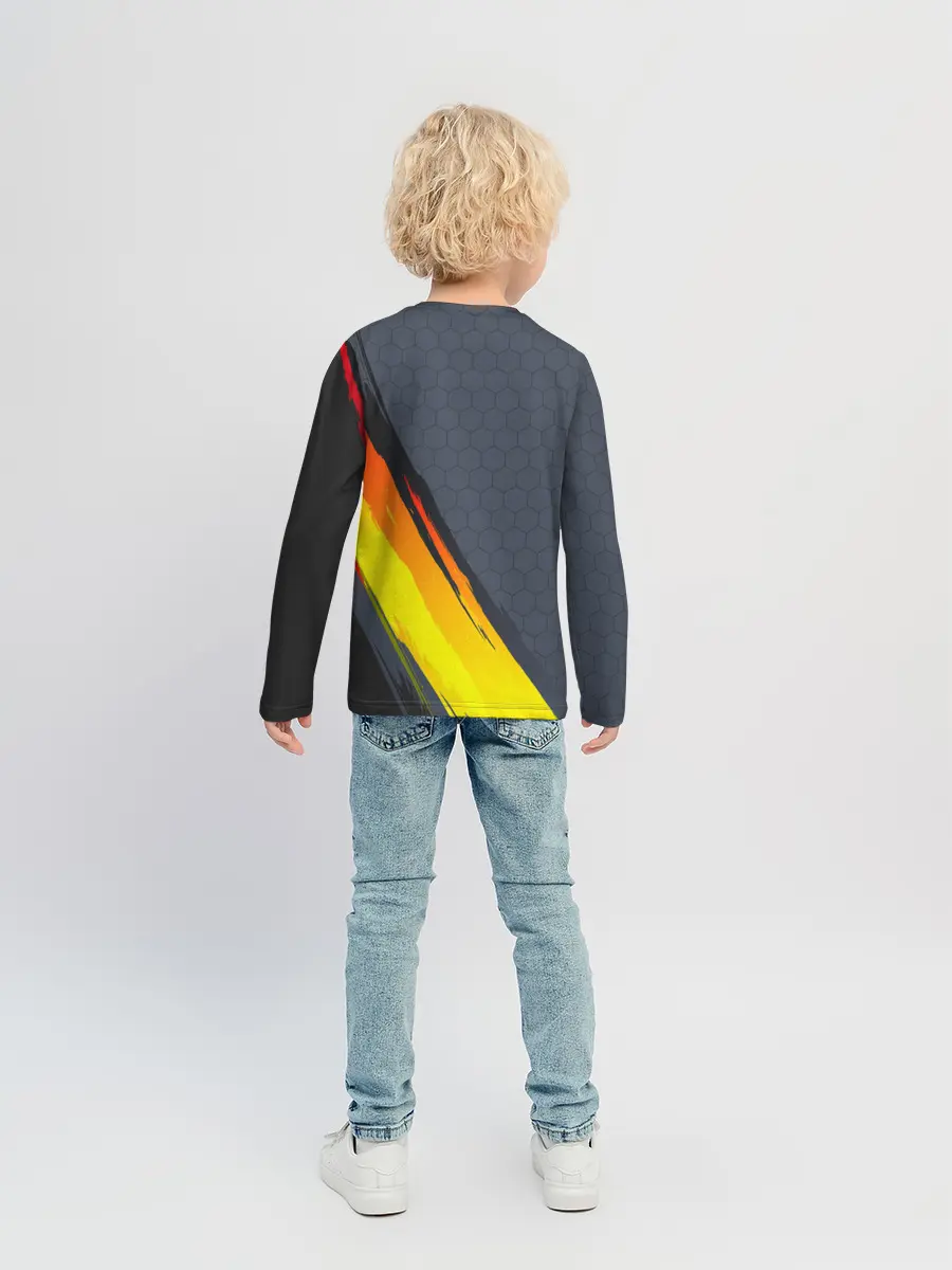 Детский лонгслив / Gray Yellow Style