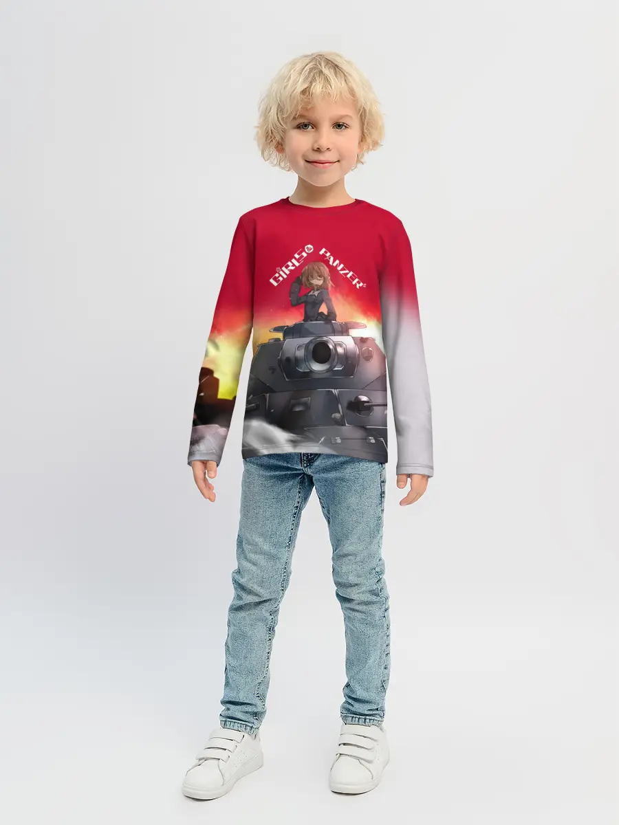Детский лонгслив / Girls und Panzer | Девушки и танки