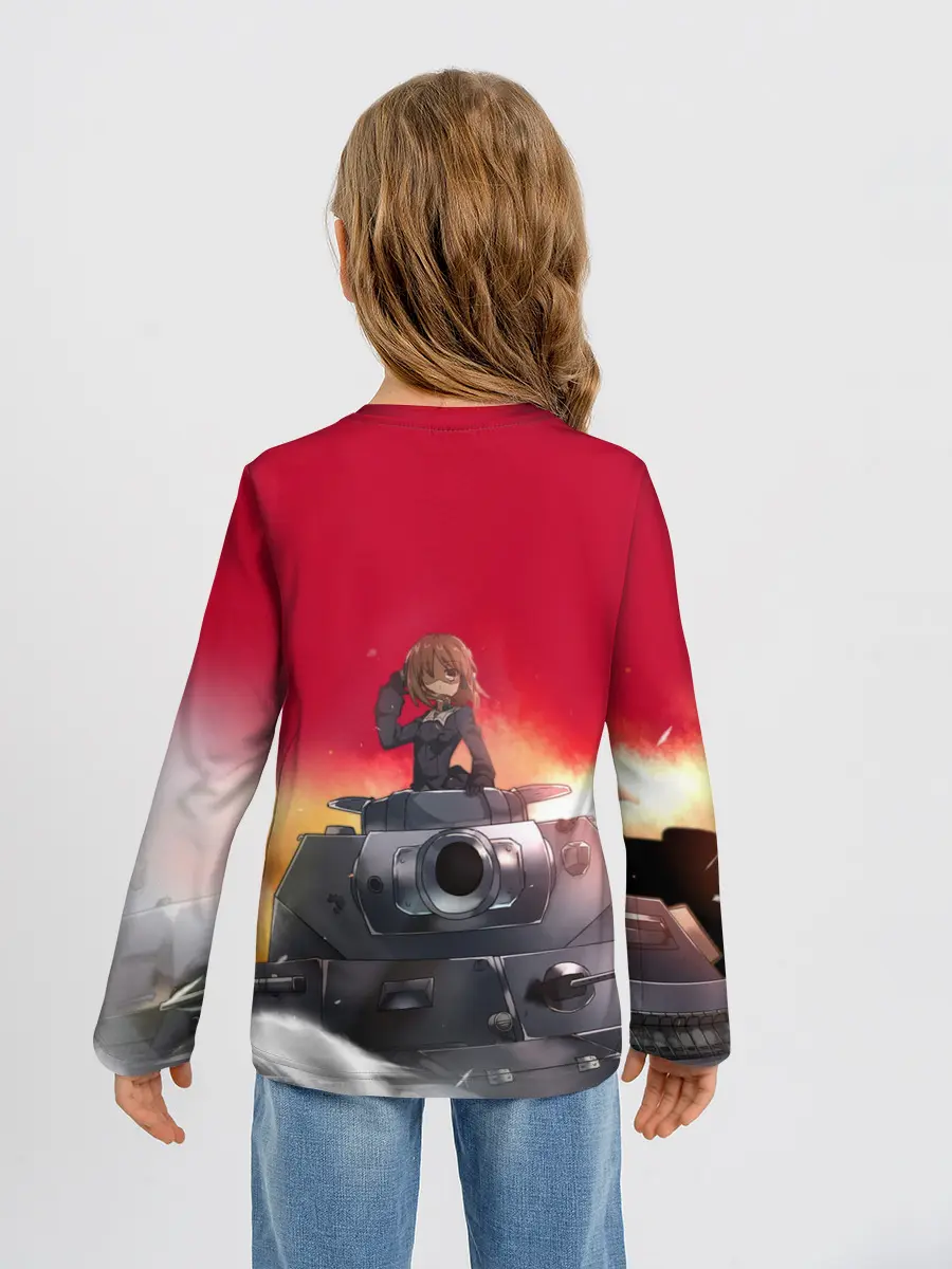 Детский лонгслив / Girls und Panzer | Девушки и танки