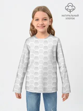 Детский лонгслив / БЕЛЫЕ ПЛИТЫ | 3Д ПЛИТЫ