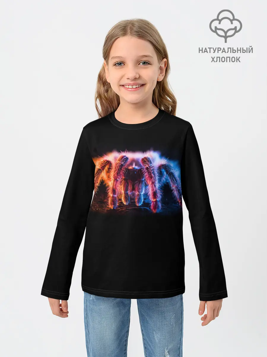Детский лонгслив / НЕОНОВЫЙ ПАУК / NEON