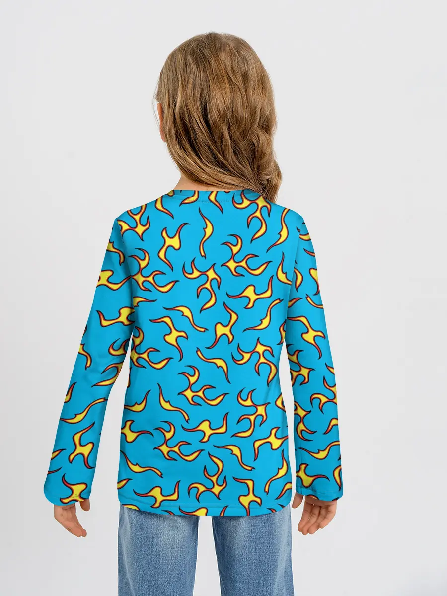 Детский лонгслив / ОГОНЬ / УЗОР / FIRE