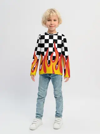 Детский лонгслив / ОГОНЬ / УЗОР / PATTERN