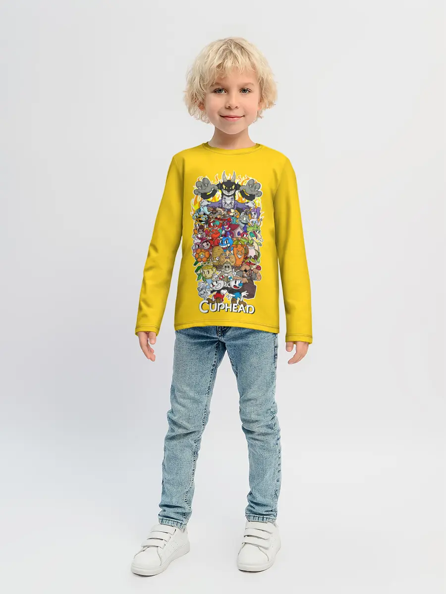 Детский лонгслив / CupHead Family