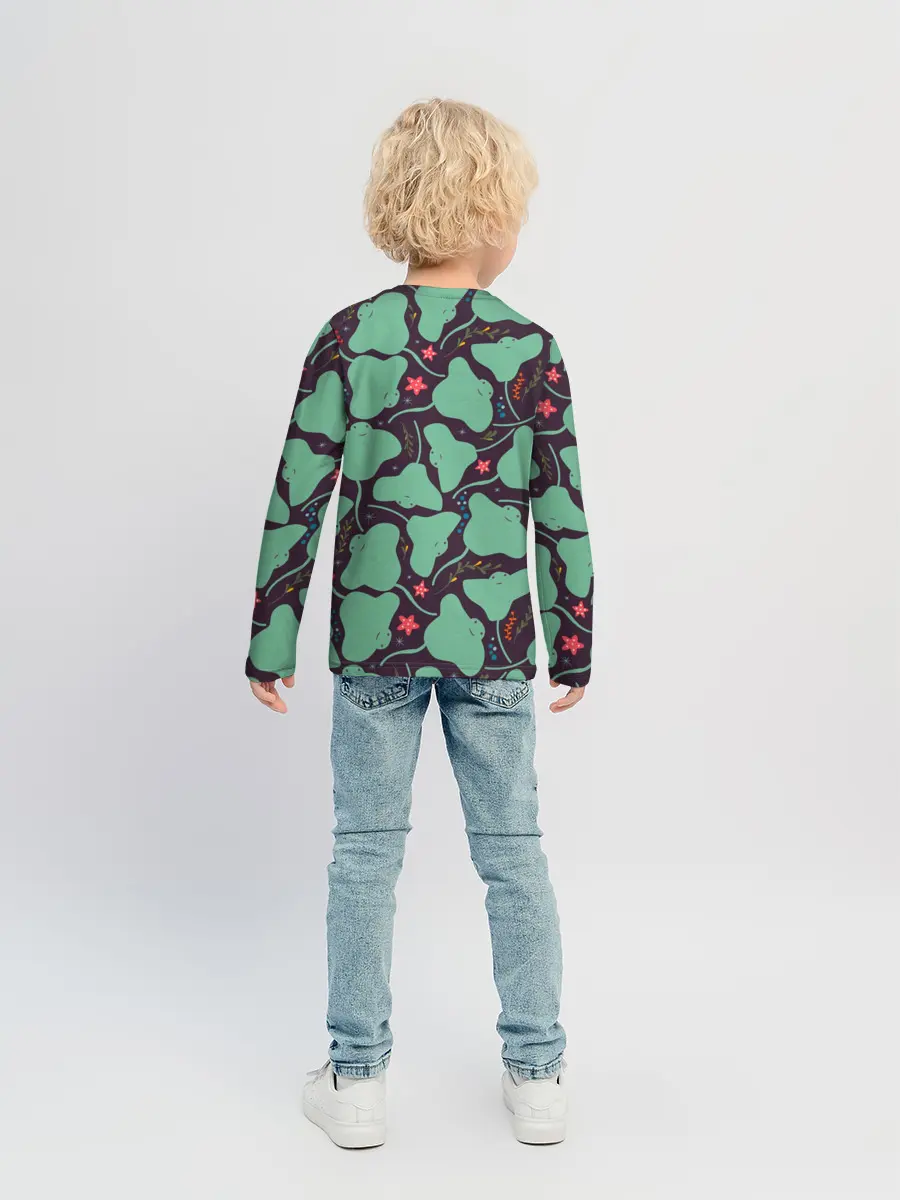 Детский лонгслив / Скаты