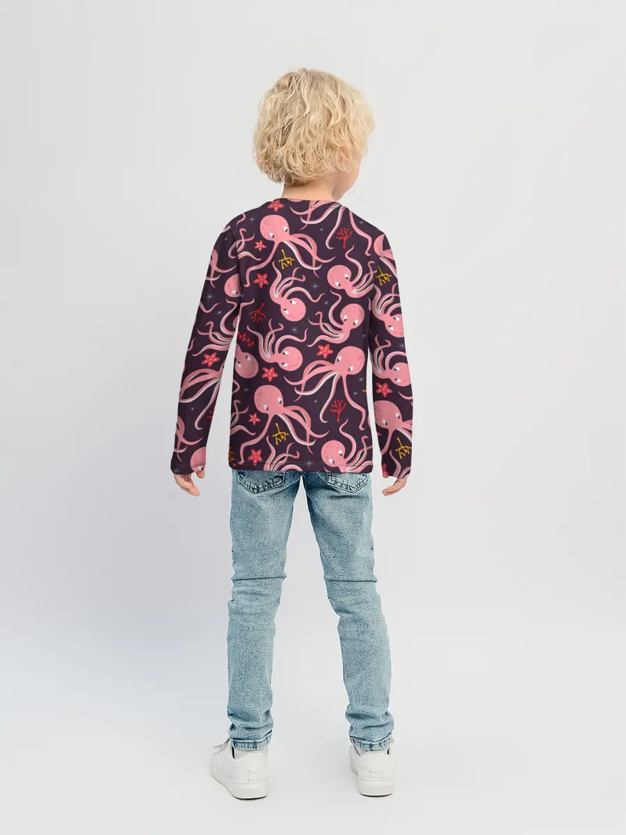 Детский лонгслив / Осьминоги