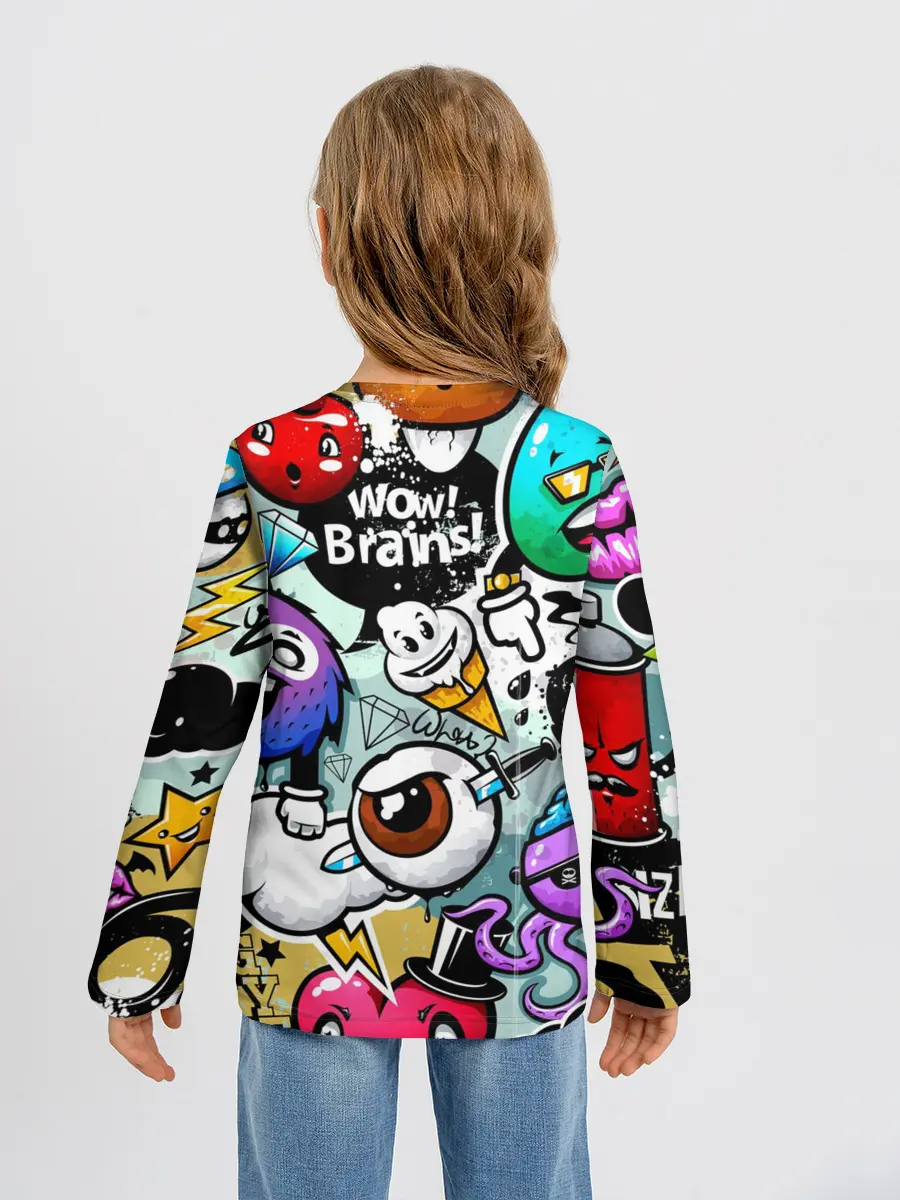 Детский лонгслив / Граффити