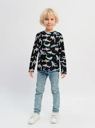 Детский лонгслив / Акулы разные