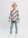 Детский лонгслив / Радужные волны