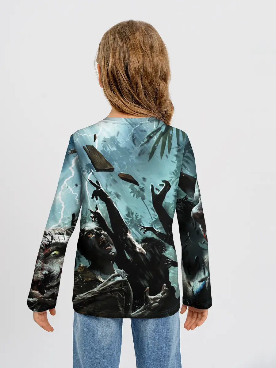 Детский лонгслив / Толпа зомби