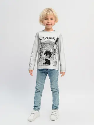 Детский лонгслив / Аста город Чёрный клевер